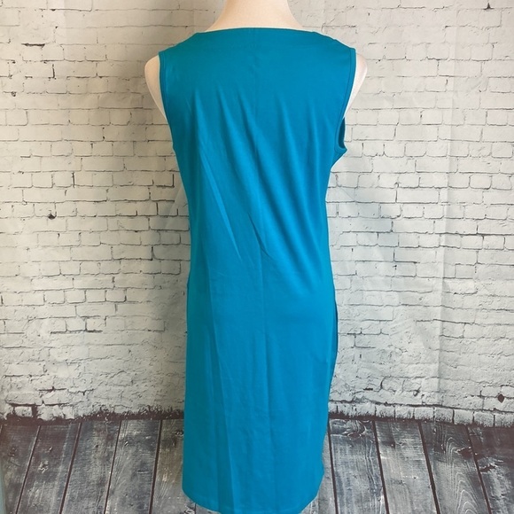 LANDS' END  Sheath Dress Small Sleeveless 100% Cotton Preppy Classic Nautical - Picture 14 of 16